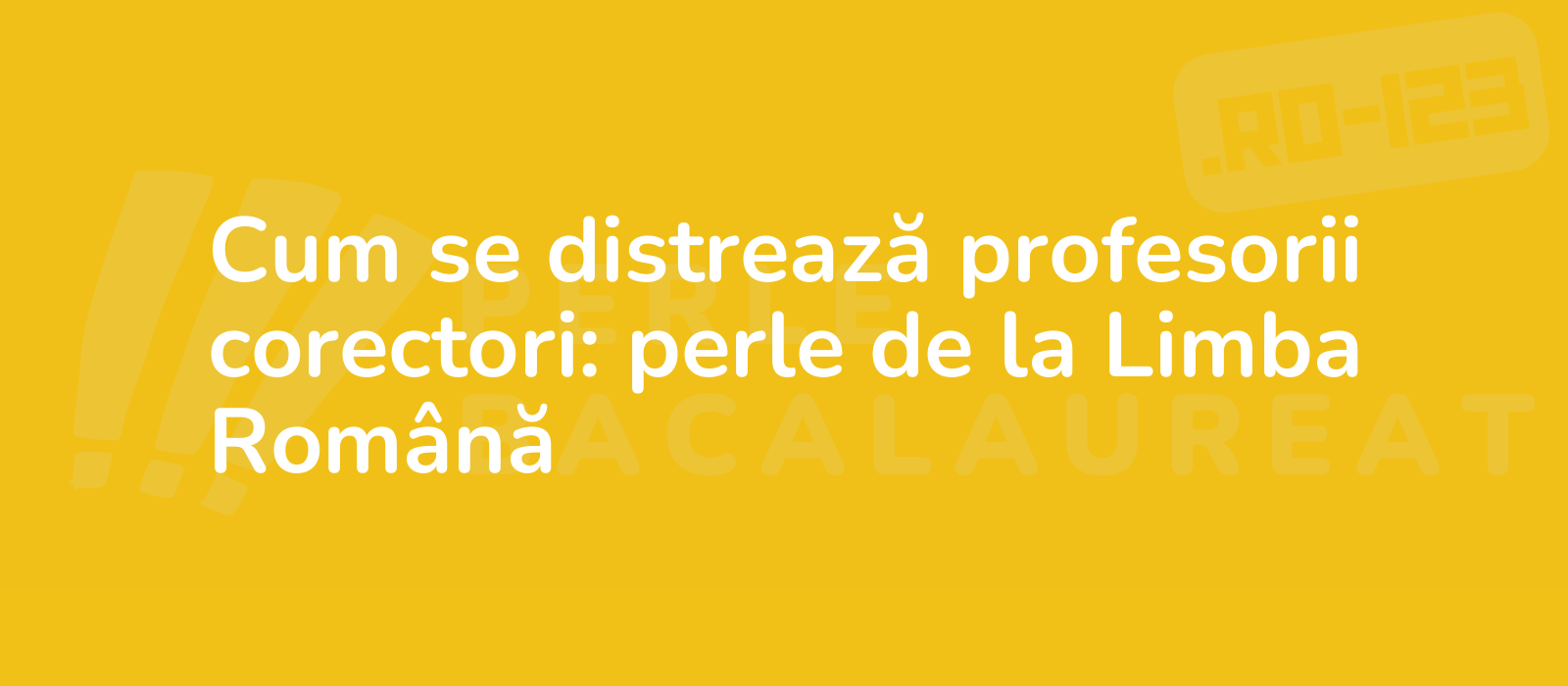 Cum se distrează profesorii corectori: perle de la Limba Română